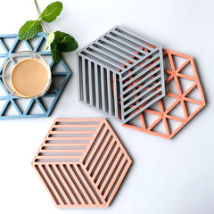 Nordic High-Temperature Hexagonal Table Mats (Set)