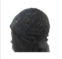 Fashionable Black Long Wavy Wig for Women (Middle Part)
