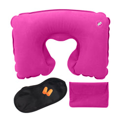 Portable U-Shaped Inflatable Travel Neck Pillow
