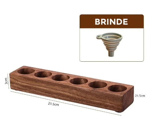 Grain Storage Tubes with Walnut Wood Display Rack (Set)