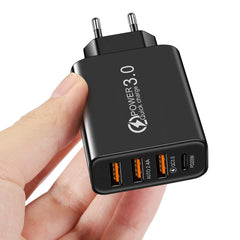 4-Port USB Wall Charger PD QC Fast Power Adapter
