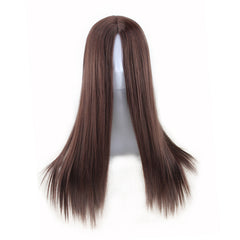 New Black Middle-Part Long Straight Women's Wig