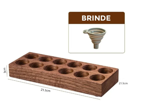 Grain Storage Tubes with Walnut Wood Display Rack (Set)