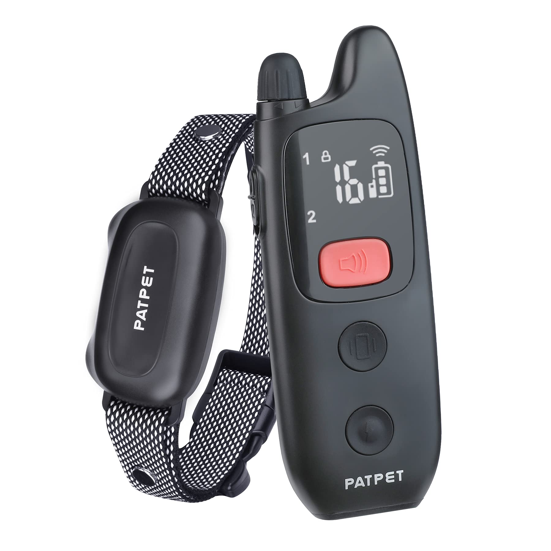 PATPET Dog Shock Collar with Remote - Waterproof Dog Training Collar for Small Medium Large Dogs with Beep Vibration and 16 Static Levels Shock