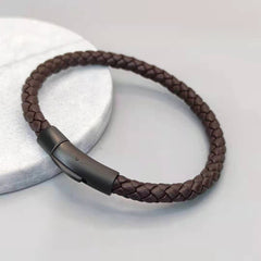Titanium Steel Braided Leather Bracelets
