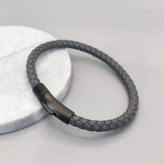 Titanium Steel Braided Leather Bracelets