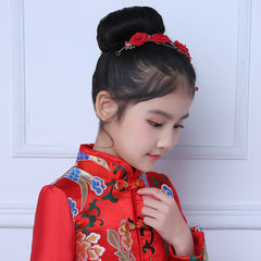 Children's Red Headband Hair Accessory for Weddings