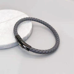 Titanium Steel Braided Leather Bracelets