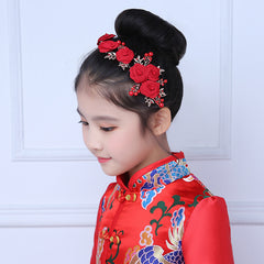 Children's Red Headband Hair Accessory for Weddings