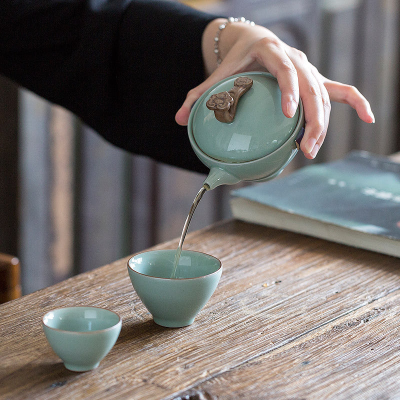 Portable Travel Tea Set with Custom Logo Support