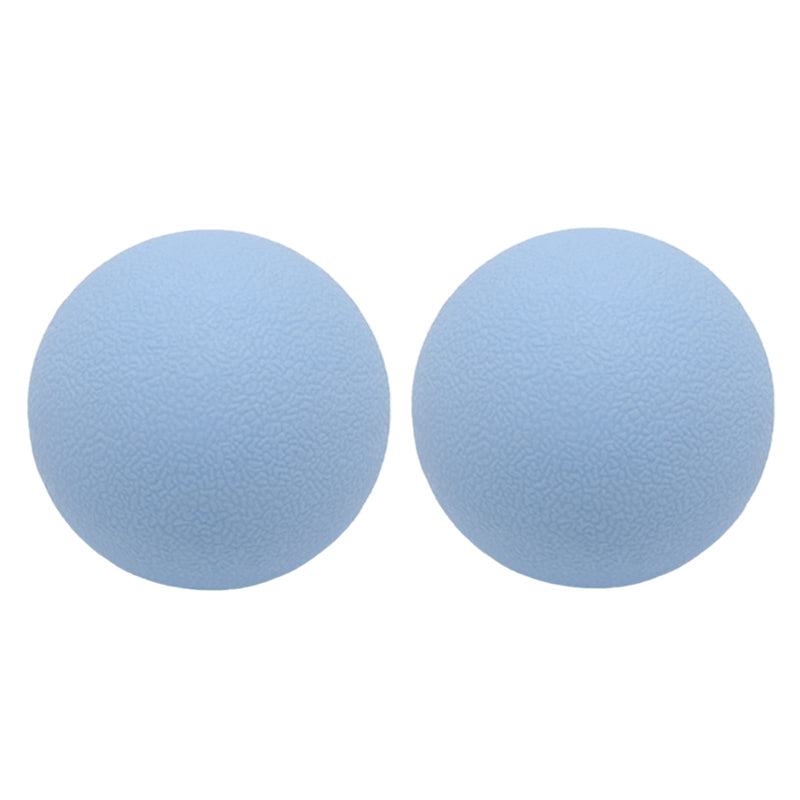Hard Lacrosse Ball Massage Ball Therapy. Firm Trigger Point Massager Tool for Deep Tissue Yoga Physiotherapy Myofascial Release Muscle Relax Plantar Fasciitis Pain Relief (2 Pack) (Blue)