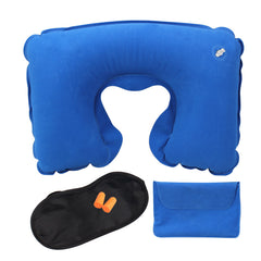 Portable U-Shaped Inflatable Travel Neck Pillow