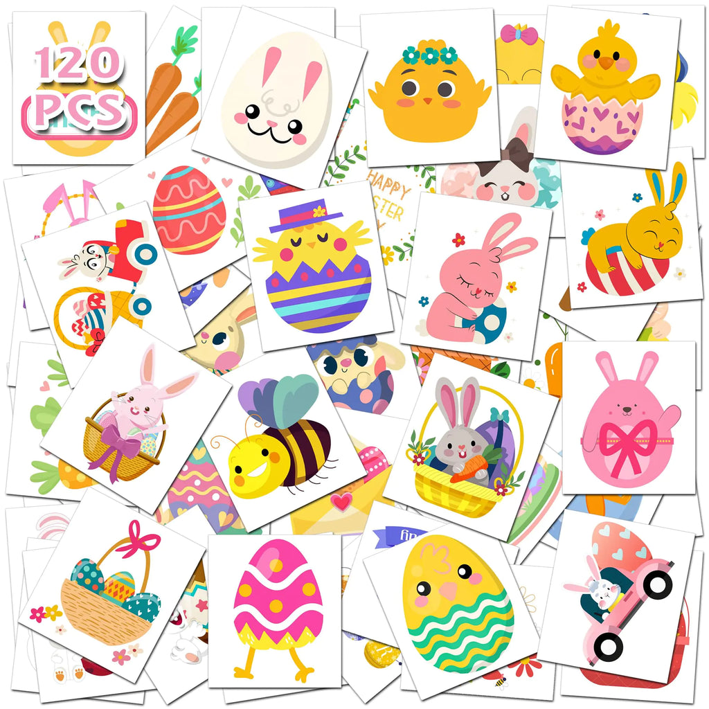 Easter Tattoos for Kids Easter Basket Stuffers Temporary Tattoos for KidsEgg Fillers Stickers for Boys and GirlsKids Easter Gifts Goodie Bag Fillers for Teens - Easter Games Crafts Party Favors