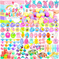 100 Pcs Prefilled Pastel Color Easter Eggs with Toy and Stickers 2 3/8” Easter Eggs Toys Pack for Easter Party Favors Easter Egg Hunt Easter Basket Stuffers Classroom Events for Kids Boys Girls
