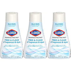 Clorox Free & Clear Disinfecting Mist Refill Household Essentials Fragrance Free 14 Fluid Ounces Pack of 3