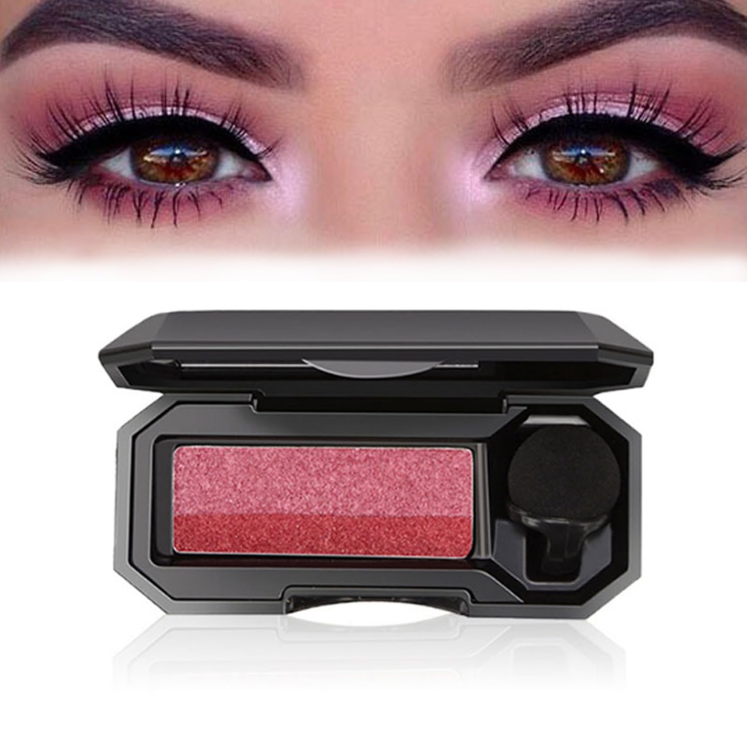 firstfly Perfect Dual Tone Eyeshadow Waterproof Glitters Eye Shadow Plate Two Tone Eyeshadow Long Lasting High Pigmented Eye Makeup (03)