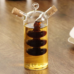 High-Temperature Glass Tea Set with Oil and Vinegar Dispenser