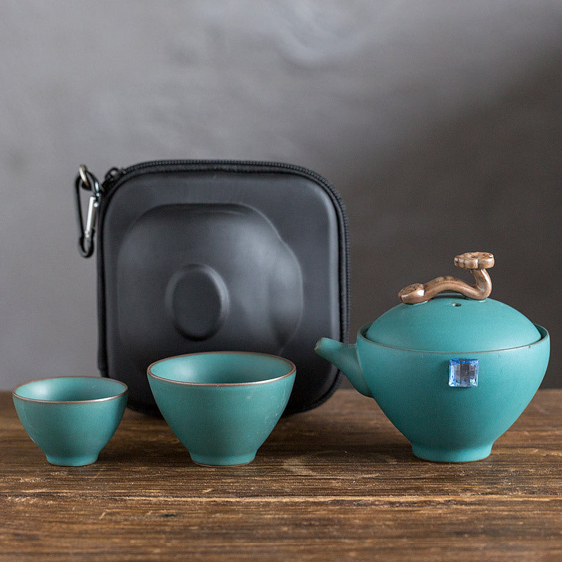 Portable Travel Tea Set with Custom Logo Support
