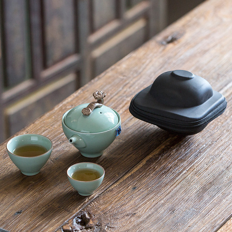 Portable Travel Tea Set with Custom Logo Support