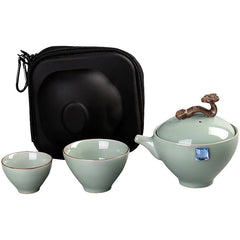 Portable Travel Tea Set with Custom Logo Support