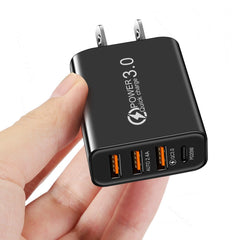 4-Port USB Wall Charger PD QC Fast Power Adapter