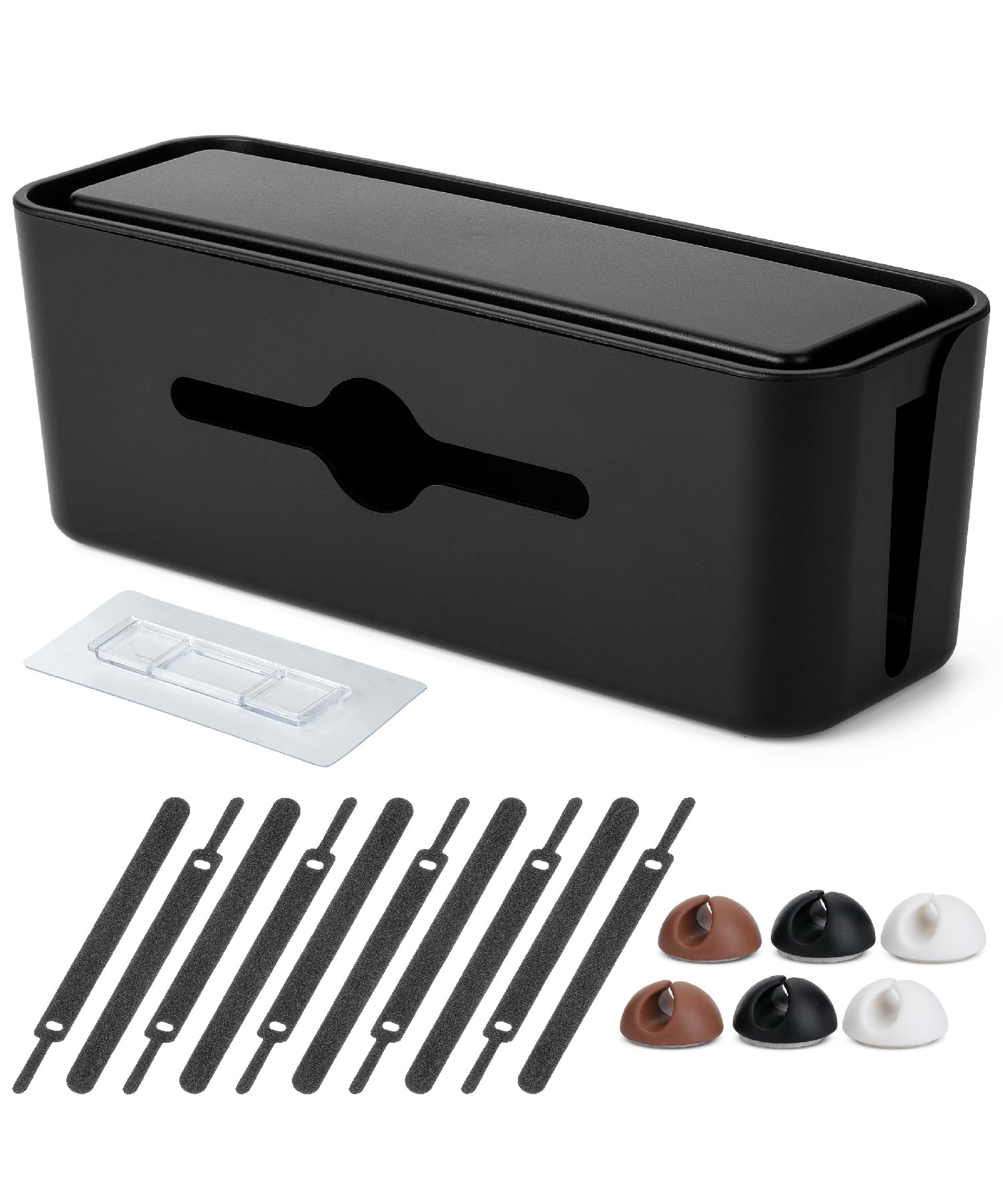 Bates- Cable Management Box Small Cable Organizer Box Cord Organizer Box Cable Box Organizer Cord Management Box Cord Hider Box Cord Box for Wires on Floor Power Strip Cover Box Baby Proof