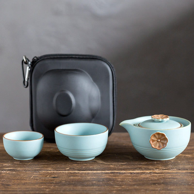 Portable Travel Tea Set with Custom Logo Support