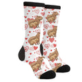 Sigouyinei Cute Hearts Pink Capybara Animal MotherS Day ValentineS Day Casual Funny Funky Novelty Socks For Men Women