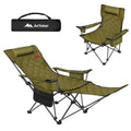 AnYoker Camping 2 Way Recliner 4 Position Portable Lawn Sling Chair Lounge Chair Deck Chair Beach Zero Gravity Chair with FootrestStorage Bag & Headrest Supports up to 330LB TY（Green1）