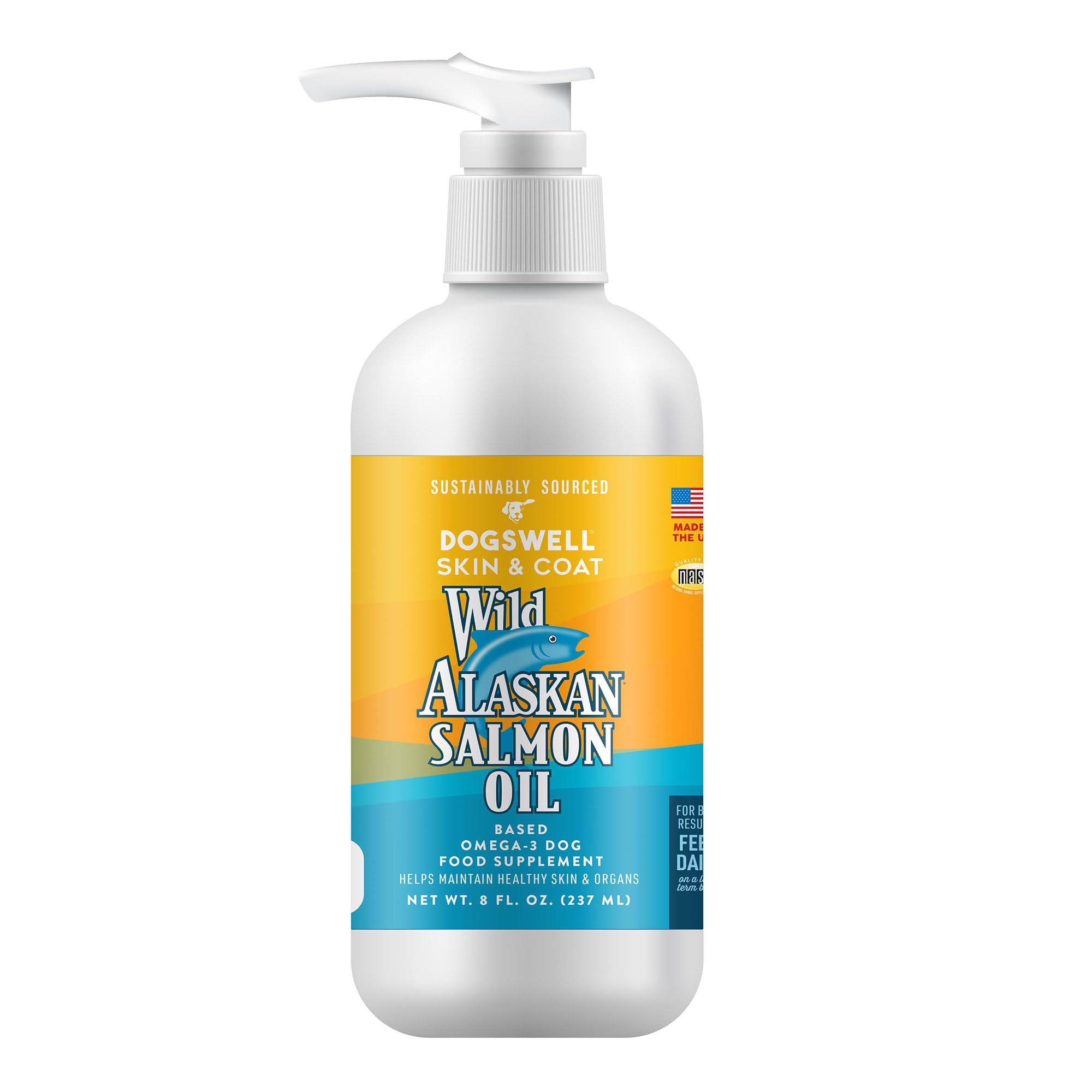 Wild Alaskan Skin & Coat Omega-3 Salmon Oil Based Supplement for Dogs 8 fl. oz.