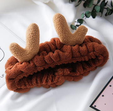 Deer Antler Face Wash Headband and Hair Accessory