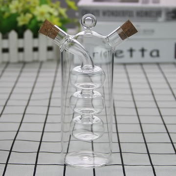 High-Temperature Glass Tea Set with Oil and Vinegar Dispenser