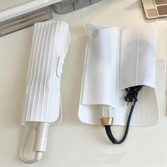 Heat Resistant Silicone Mat Travel Case Portable Travel Mat Cover for Hair Straightener Flat Iron and Hot Hair Styling Tools (White)