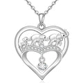 Elephant Necklace Heart Mom Mama Elephant Necklaces for Women Sterling Silver Christmas Mothers Day Gifts