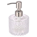 YunNasi Soap Dispenser with Stainless Steel Pump Clear Crystal Design Vintage and Elegant Refillable Liquid Hand Soap Dish Soap Dispensers for Bathroom Counter Kitchen Sink (Style 5)