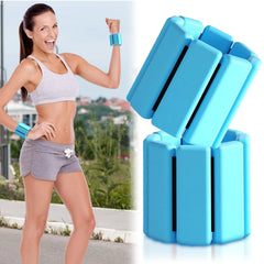 Pilates Wrist Ankle Weights for Men Women Wearable Strong Arm & Leg Weights Set of 2(1 lbs Each) Adjustable Ankle Weights for Strength Training Dog Walking Yoga Dance Barre Blue